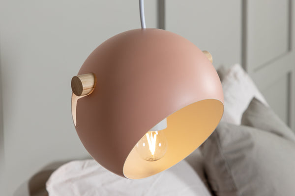 Taklampa TUBBIE Stål LED E27-Gammelrosa