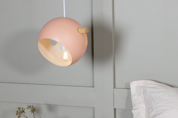 Taklampa TUBBIE Stål LED E27-Gammelrosa