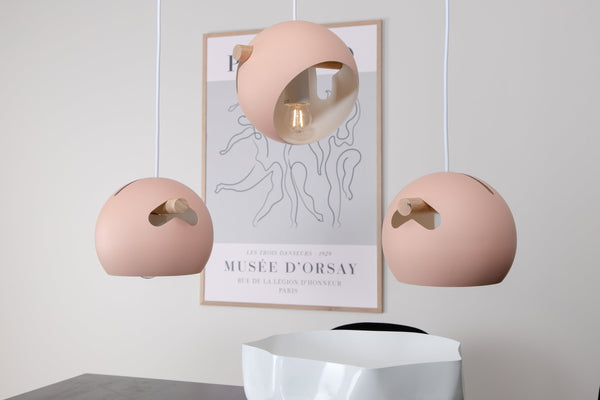 Taklampa TUBBIE Stål LED E27-Gammelrosa
