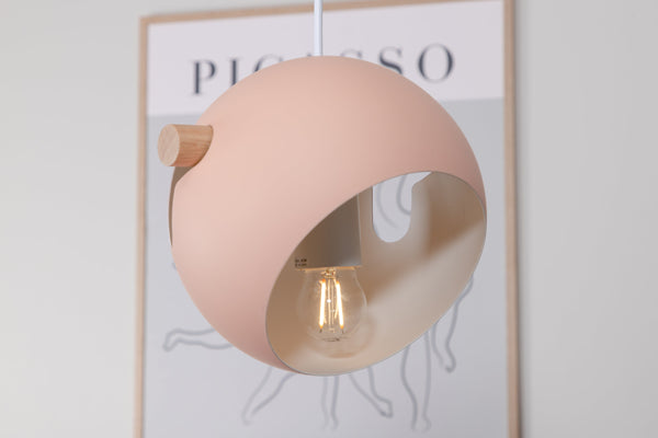 Taklampa TUBBIE Stål LED E27-Gammelrosa