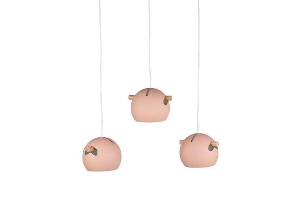Taklampa TUBBIE Stål LED E27-Gammelrosa
