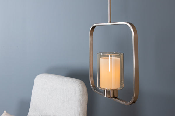 Taklampa ALUDRA Glas LED E27-Silver