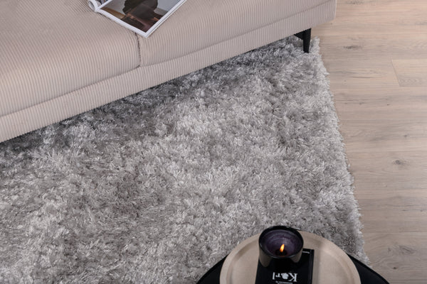 Rechteckiger Teppich NATTA Polyester 230x160cm-Silber