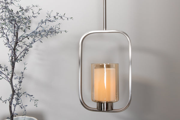 Ceiling lamp ALUDRA Glass LED E27-Silver