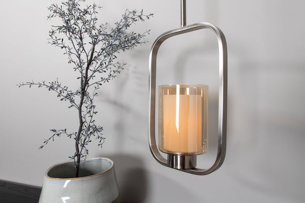 Ceiling lamp ALUDRA Glass LED E27-Silver