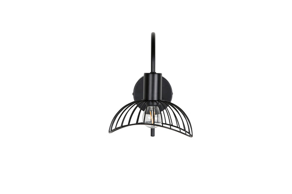 Vägglampa ELSA Stål LED E14-Svart