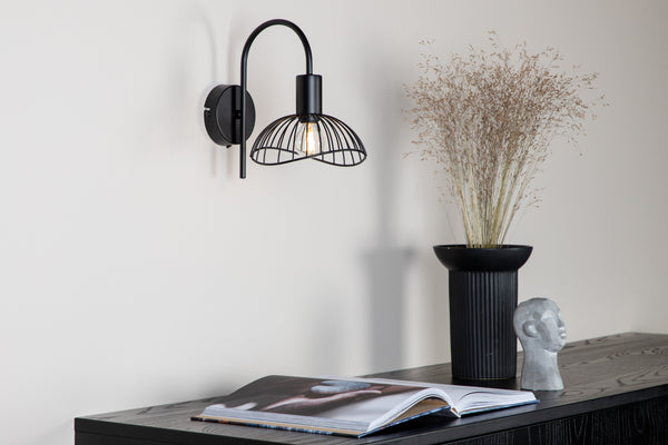 Vägglampa ELSA Stål LED E14-Svart