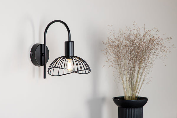Vägglampa ELSA Stål LED E14-Svart