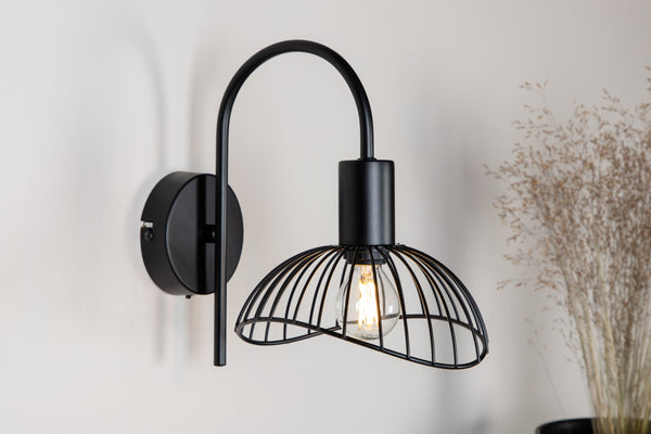 Vägglampa ELSA Stål LED E14-Svart