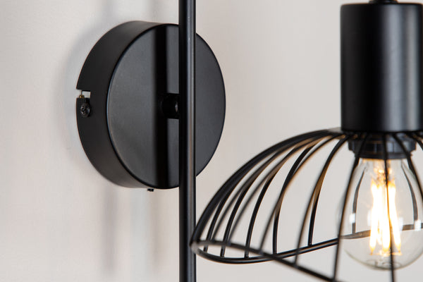 Vägglampa ELSA Stål LED E14-Svart