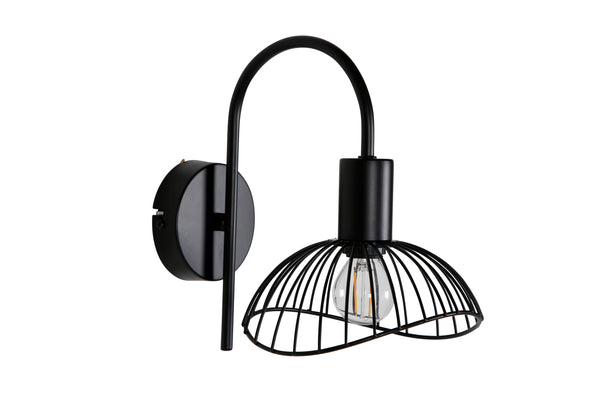 Vägglampa ELSA Stål LED E14-Svart