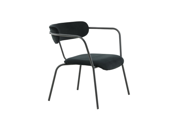 Fåtölj DUFFY Sammet 66x95x108cm-Svart