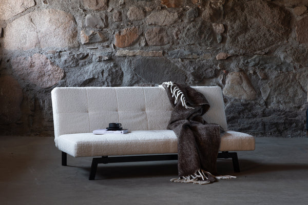 Sofa bed BODIL Teddy White