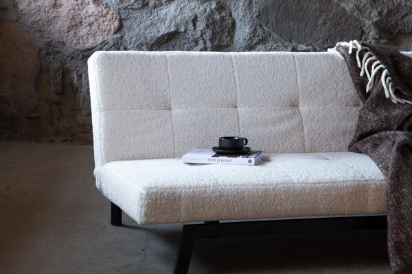 Sofa bed BODIL Teddy White