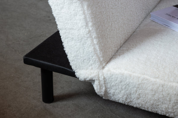 Sofa bed BODIL Teddy White