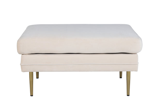 BOOM Ottoman Sammet Vit