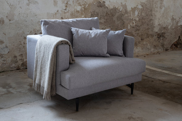 Fåtölj SOFIA Polyester 92x82x108cm-Grå