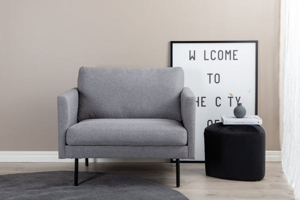 Fåtölj ZOOM Polyester W95xD84xH80cm-Grå