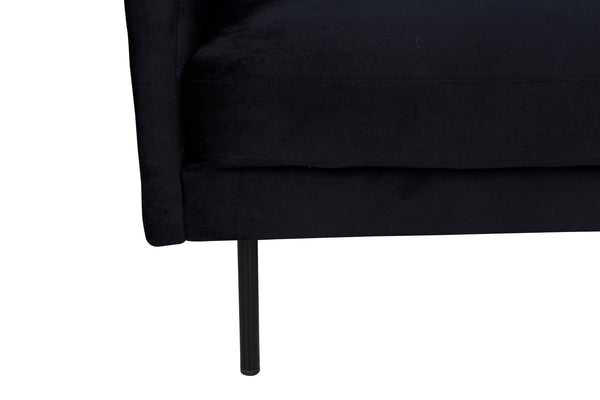 Fåtölj ZOOM Sammet W95xD84xH80cm-Svart