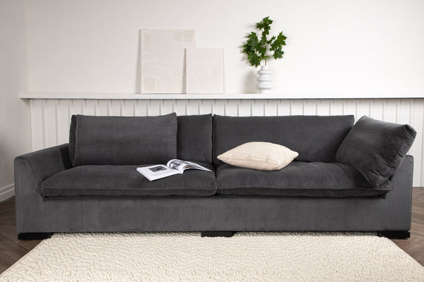 3-Sits Soffa DURHAM Fiber Mörkgrå