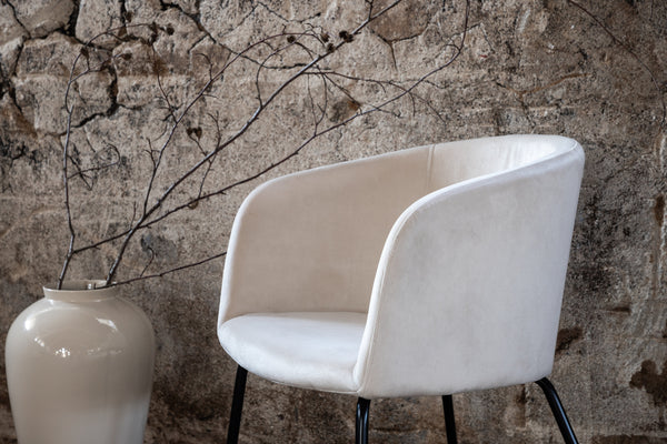 Matstolar BERIT Sammet 78x55x55cm Beige-1st