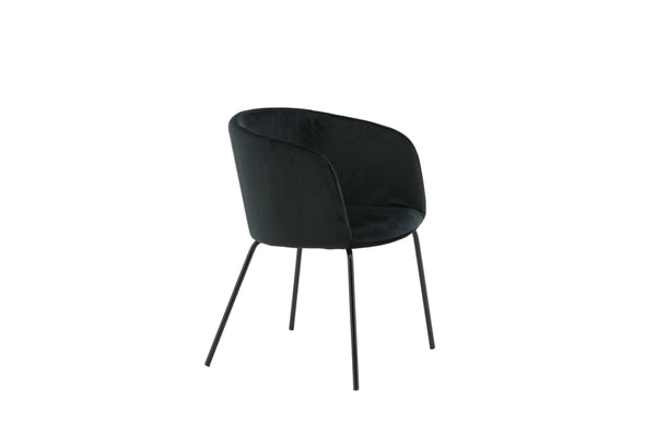 Matstolar BERIT Sammet 78x55x55cm Svart-1st