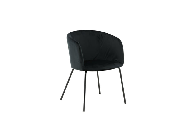 Matstolar BERIT Sammet 78x55x55cm Svart-1st