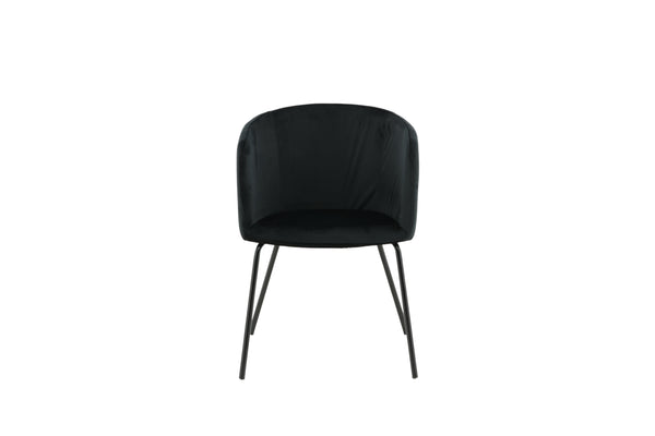 Matstolar BERIT Sammet 78x55x55cm Svart-1st