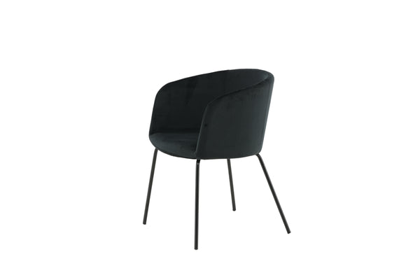 Matstolar BERIT Sammet 78x55x55cm Svart-1st