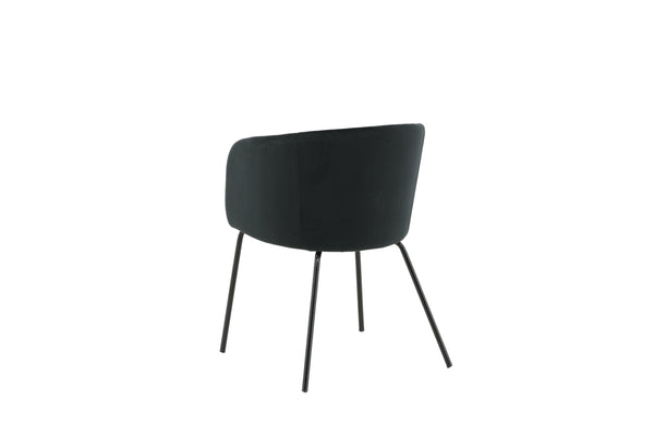 Matstolar BERIT Sammet 78x55x55cm Svart-1st