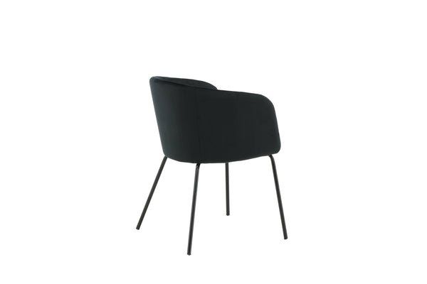 Matstolar BERIT Sammet 78x55x55cm Svart-1st