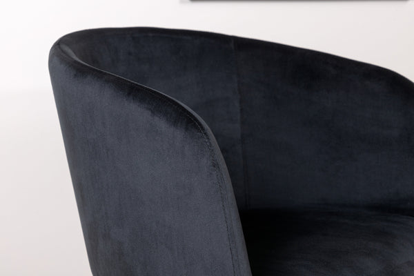 Matstolar BERIT Sammet 78x55x55cm Svart-1st