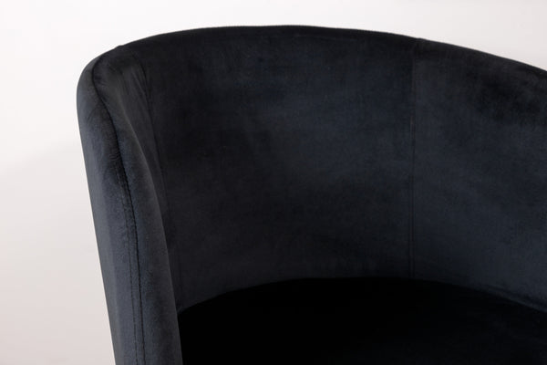 Matstolar BERIT Sammet 78x55x55cm Svart-1st