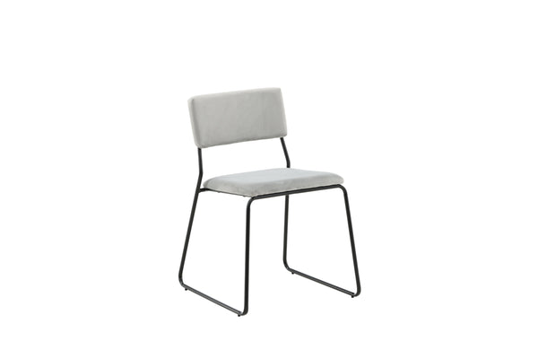 Matstolar KENTH Sammet 76x40x52cm Grå-2st