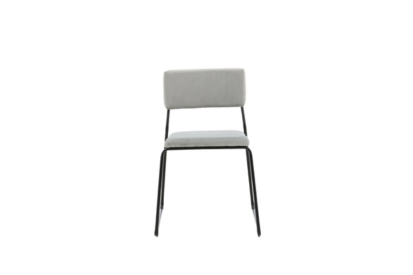 Matstolar KENTH Sammet 76x40x52cm Grå-2st