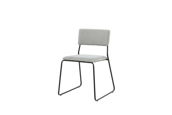 Matstolar KENTH Sammet 76x40x52cm Grå-2st