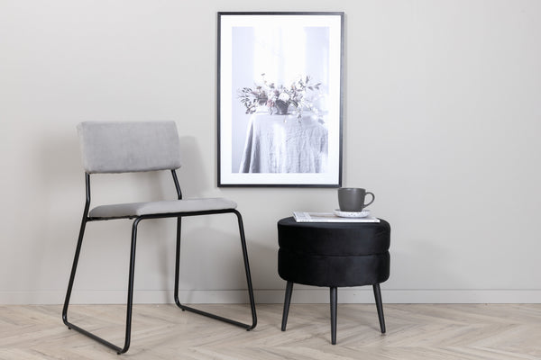 Matstolar KENTH Sammet 76x40x52cm Grå-2st