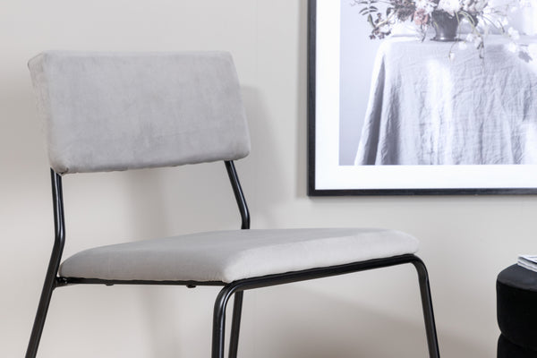 Matstolar KENTH Sammet 76x40x52cm Grå-2st