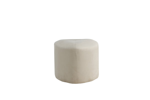 Puff PEG Sammet-Vit