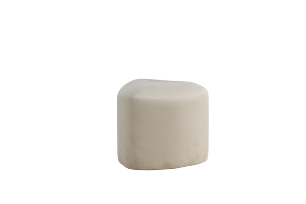 Puff PEG Sammet-Vit
