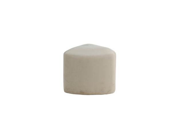 Puff PEG Sammet-Vit