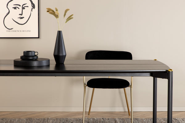 MATBORD PELLE Veneer 90x190 cm-Svart