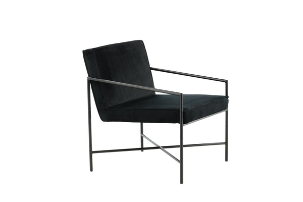 Fåtölj RAKEL Sammet 65x78x66cm-Svart
