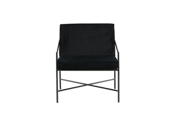 Fåtölj RAKEL Sammet 65x78x66cm-Svart