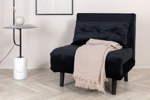 Bäddsoffa VICKY Sammet Svart