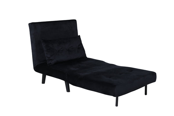 Bäddsoffa VICKY Sammet Svart
