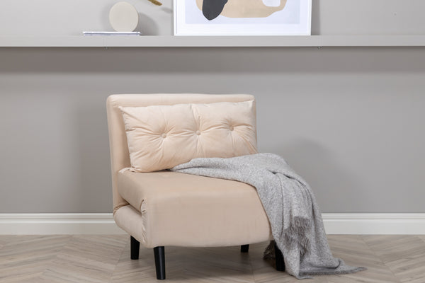 Bäddsoffa VICKY Sammet Beige