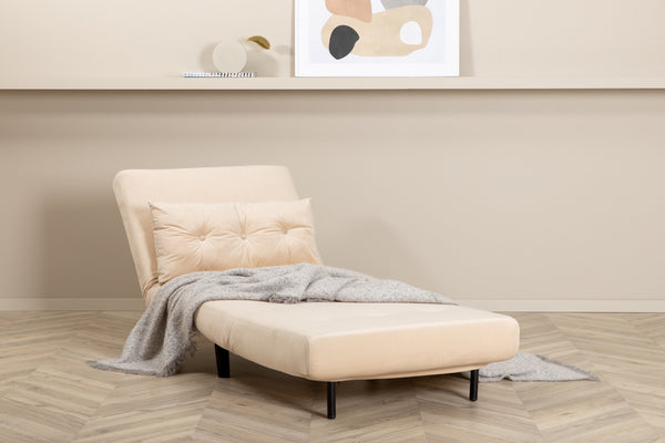 Bäddsoffa VICKY Sammet Beige