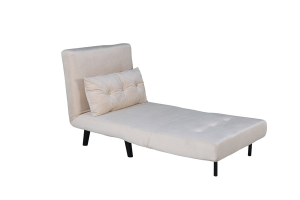 Bäddsoffa VICKY Sammet Beige