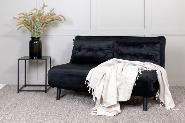 Bäddsoffa VICKY Sammet Svart